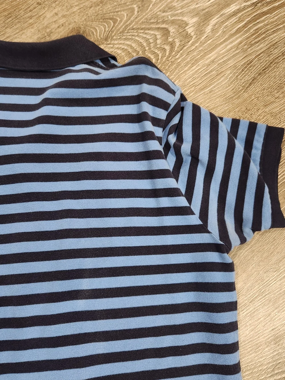 Ralph Lauren XL Striped Short-Sleeve Polo in Light Blue and Dark blue
